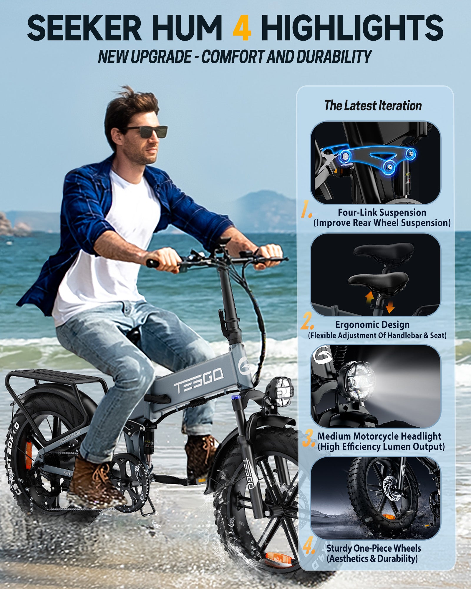 TESGO Seeker Hum Folding Electric Bike to US