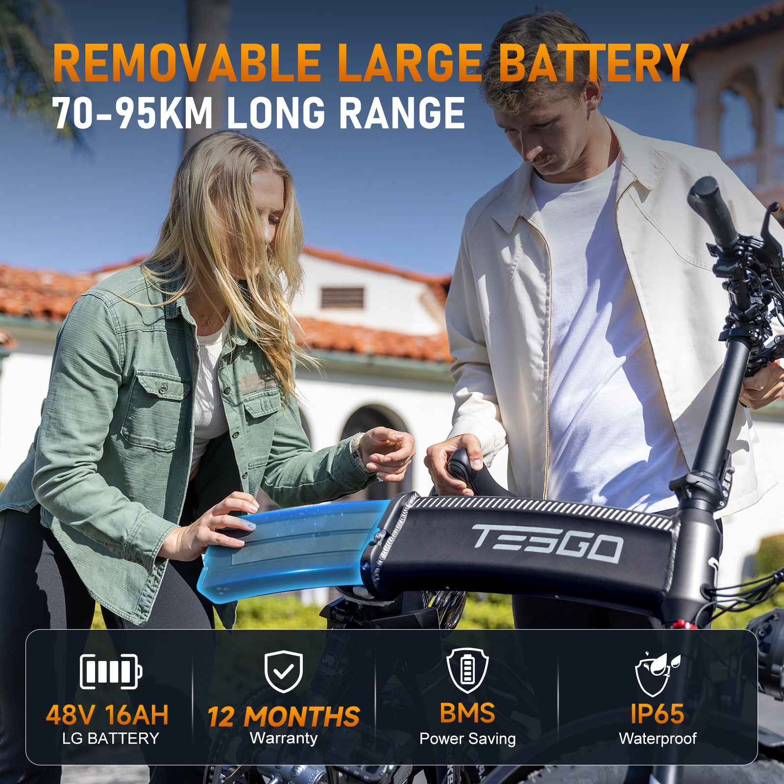 TESGO Seeker Pro Folding Electric Bike to CA