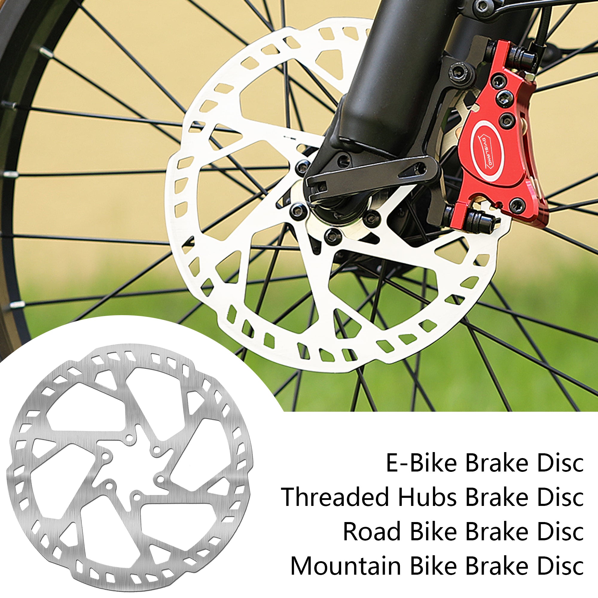 Disco de freno de disco de acero inoxidable para bicicleta de 2,3 de grosor.