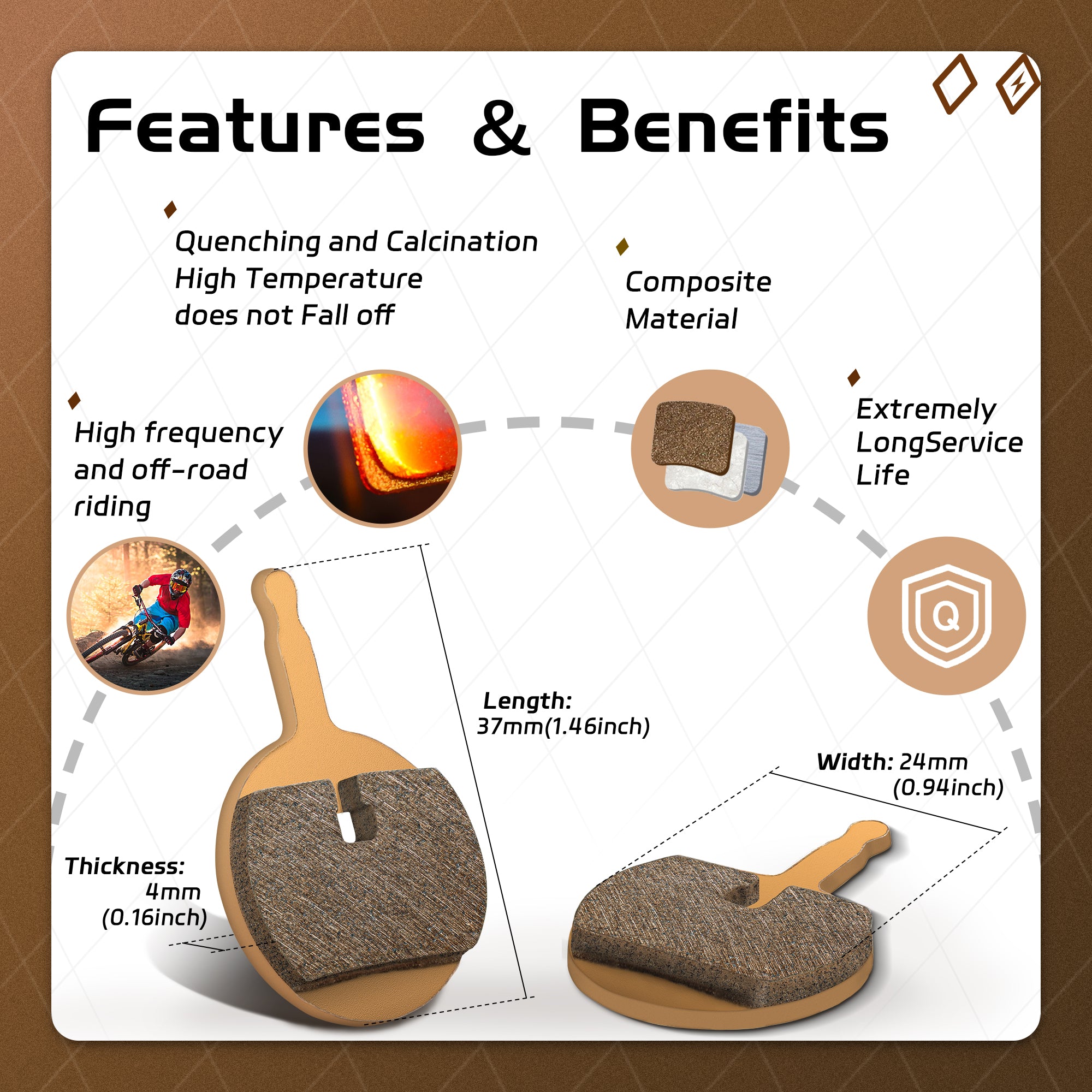 DYISLAND MT1S Bike Brake Pads