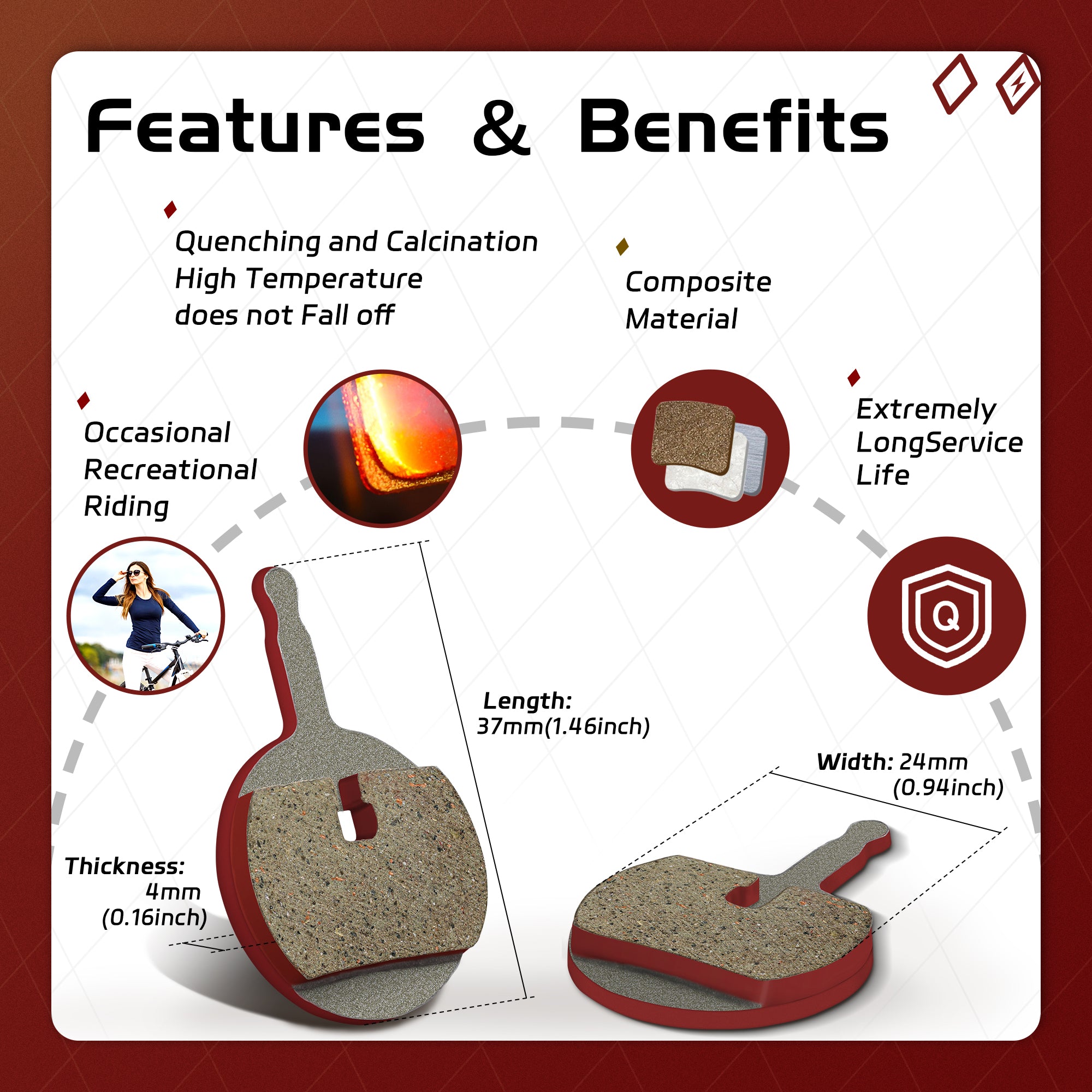 DYISLAND MT1S Bike Brake Pads