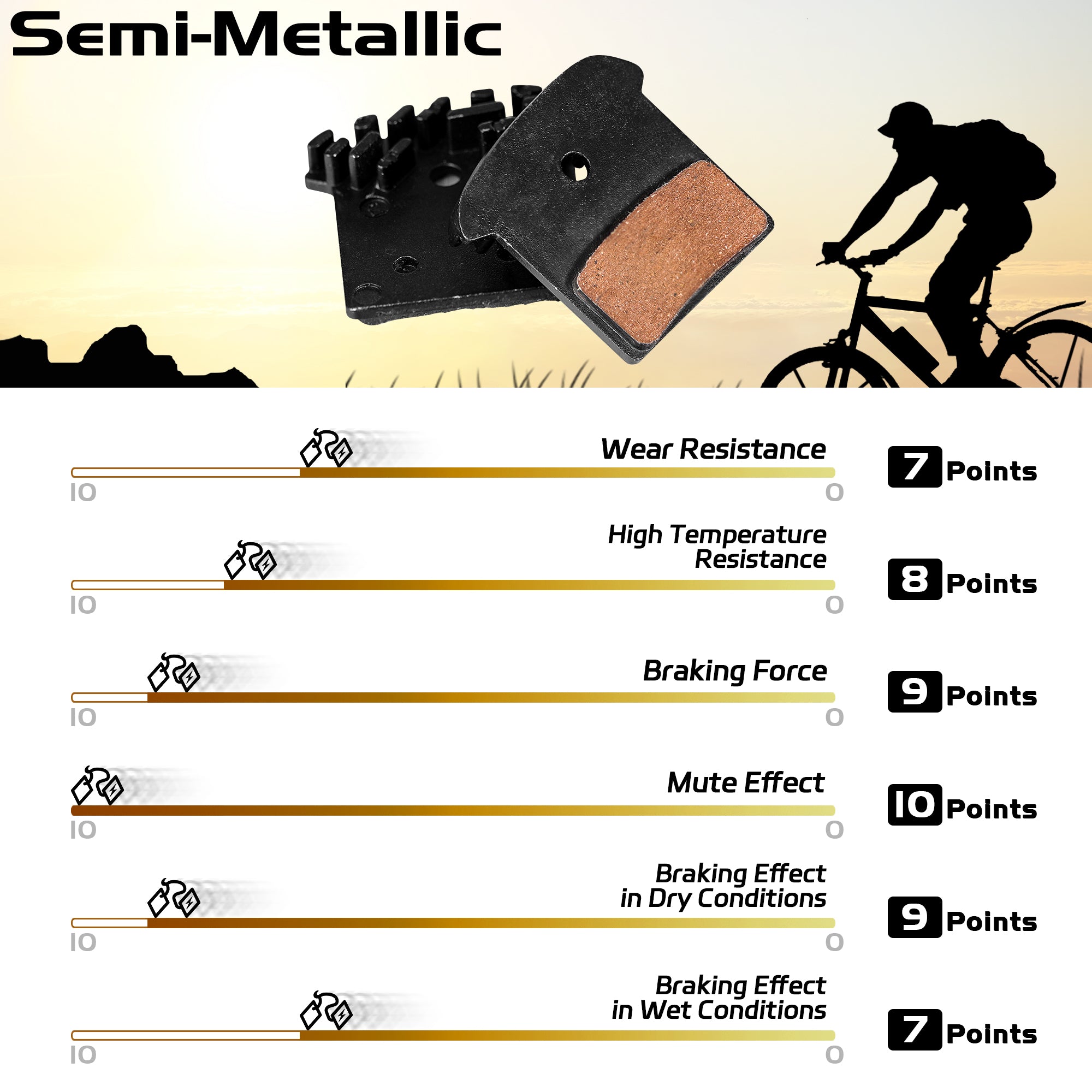 DYISLAND MT3S  Cooling Brake Pads