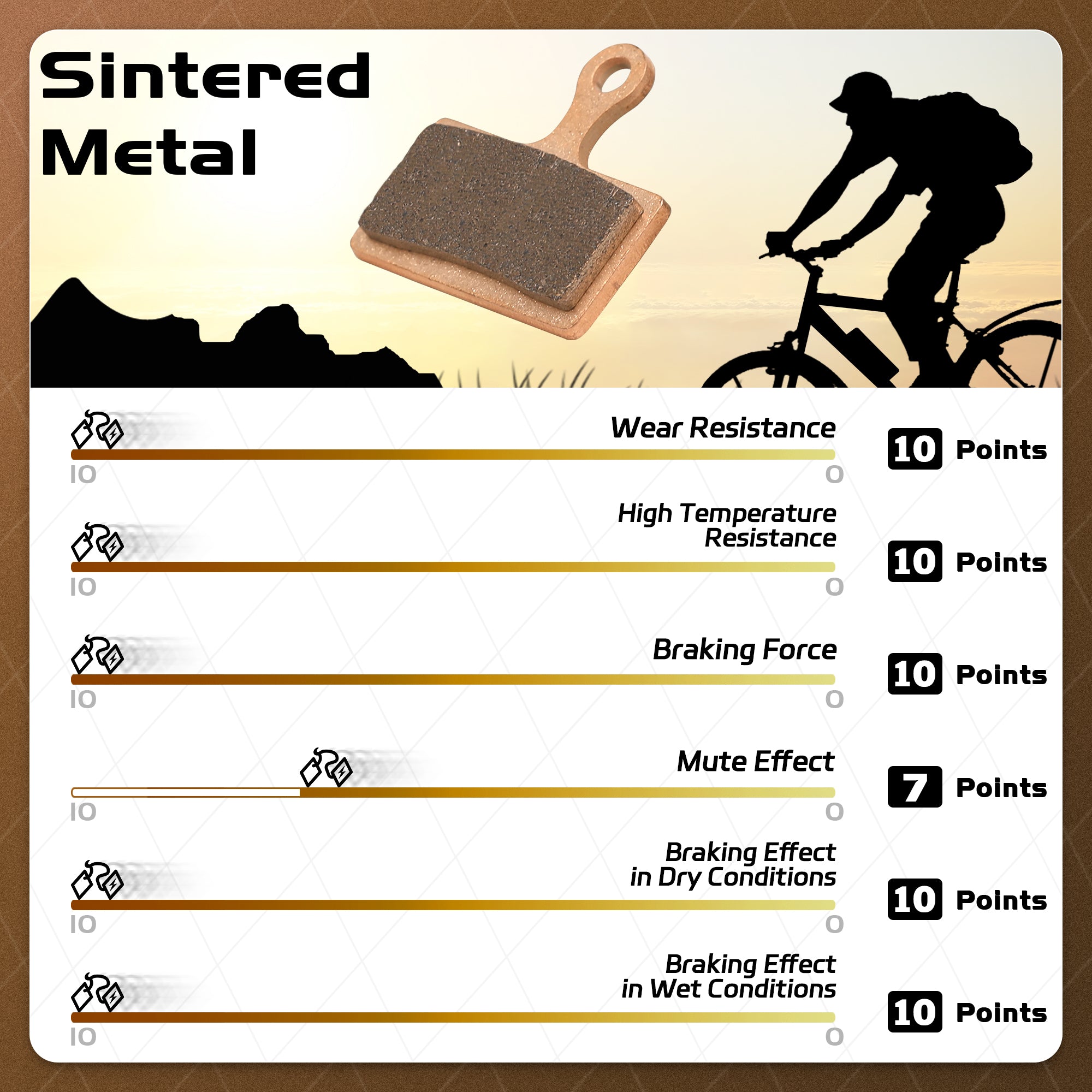 Pastillas de freno de bicicleta DYISLAND MT4S