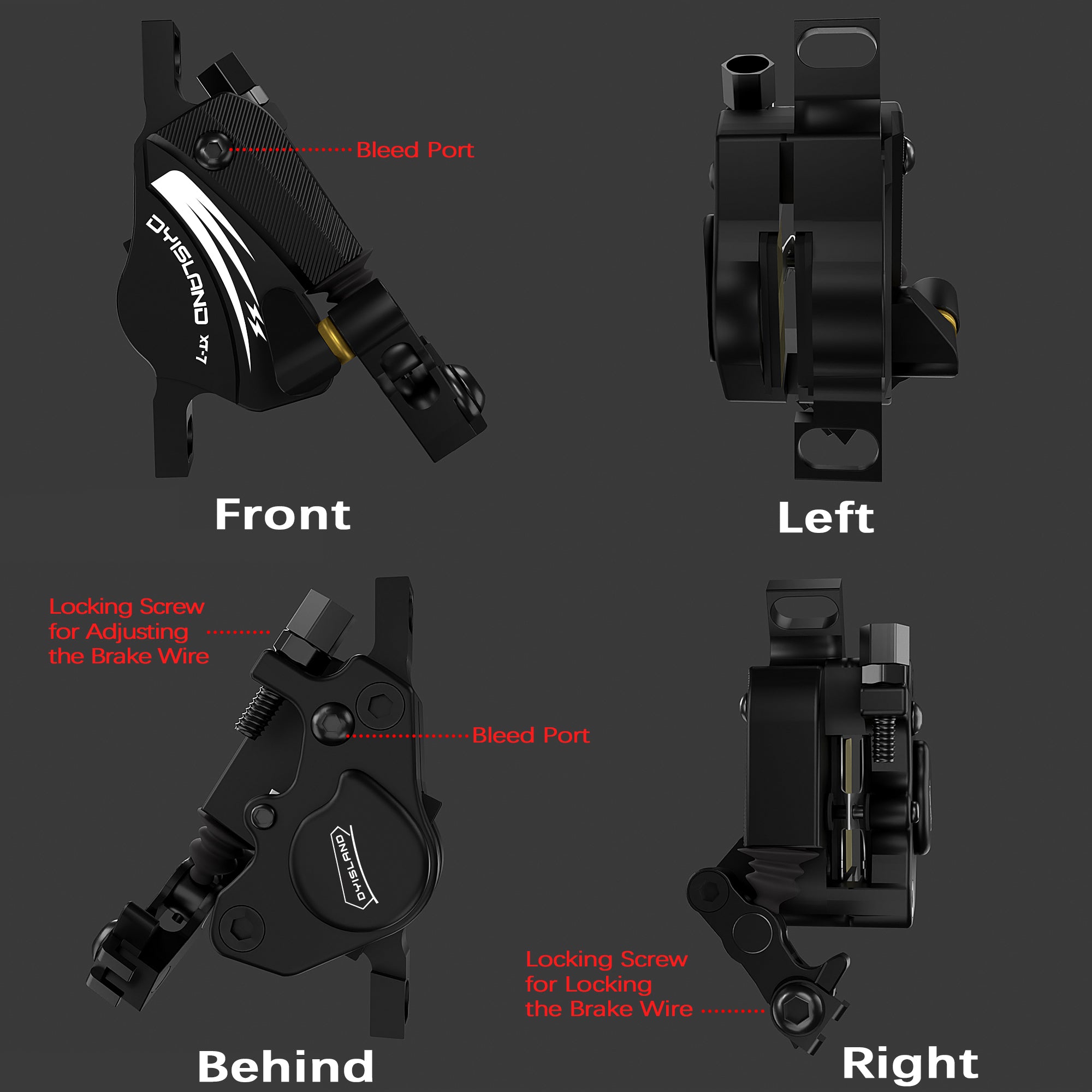 DYISLAND XT-7 Hydraulic Disc Brakes Calipers