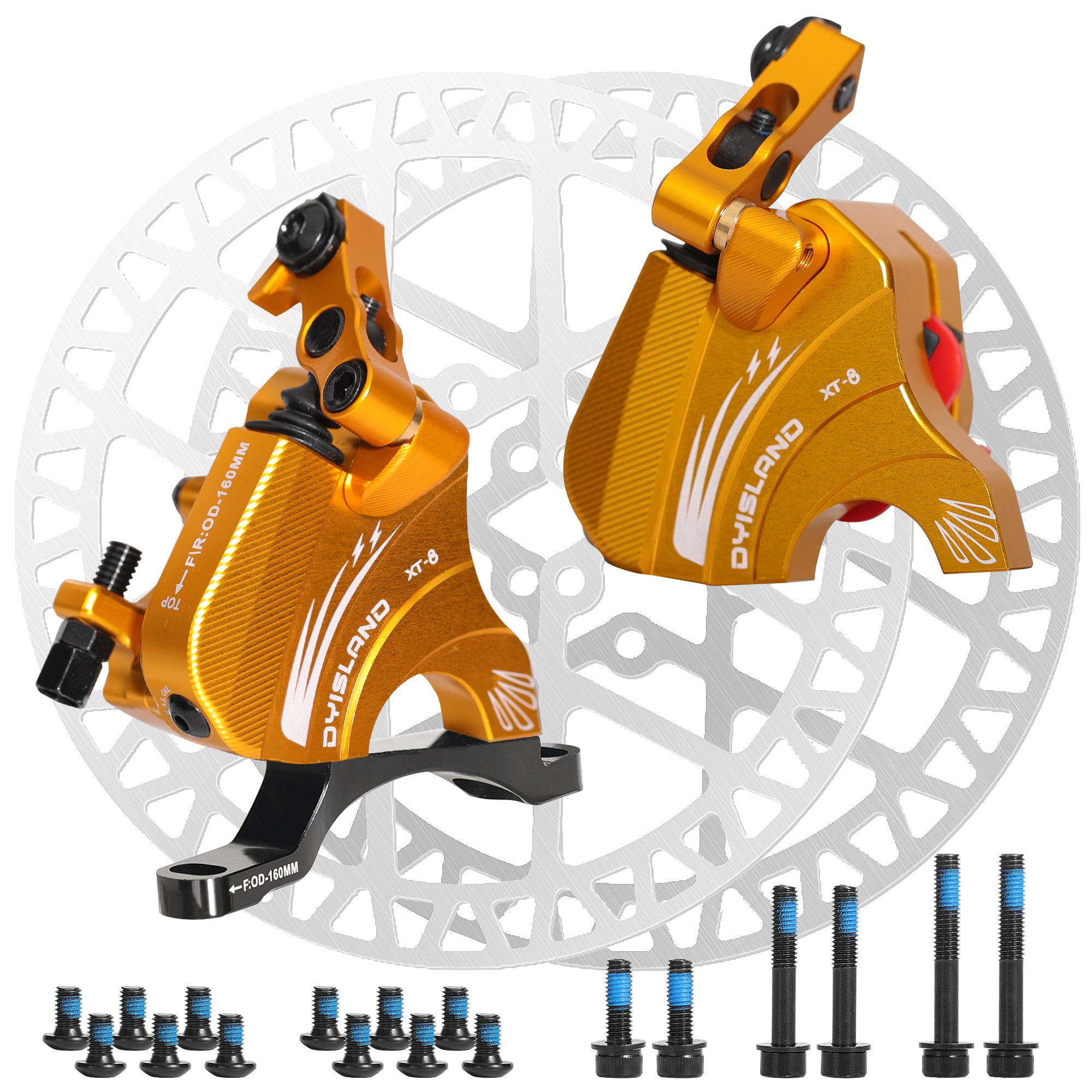 DYISLAND XT-8 Cable Actuated Road Bicycle Hydraulic Disc Brakes kit