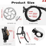 DYISLAND LD4X-300 4-Pistons Hydraulic Disc Brake Set  for E-Bike