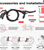 DYISLAND LD4X-300 4-Kolben Hydraulisches Scheibenbremsenset für E-Bike 