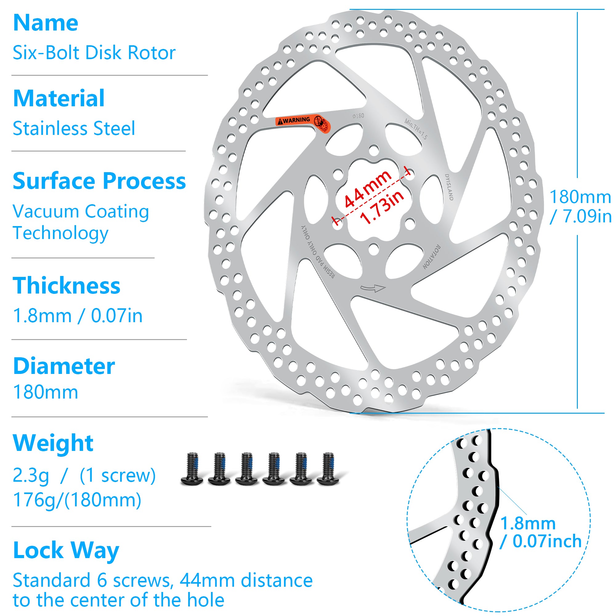DYISLAND Upgraded Brake Rotor – Orange Tag Edition