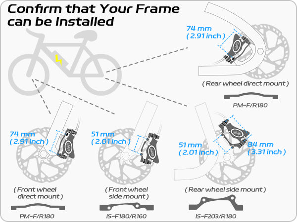 DYISLAND LD4X-300 4-Pistons Hydraulic Disc Brake Set for E-Bike