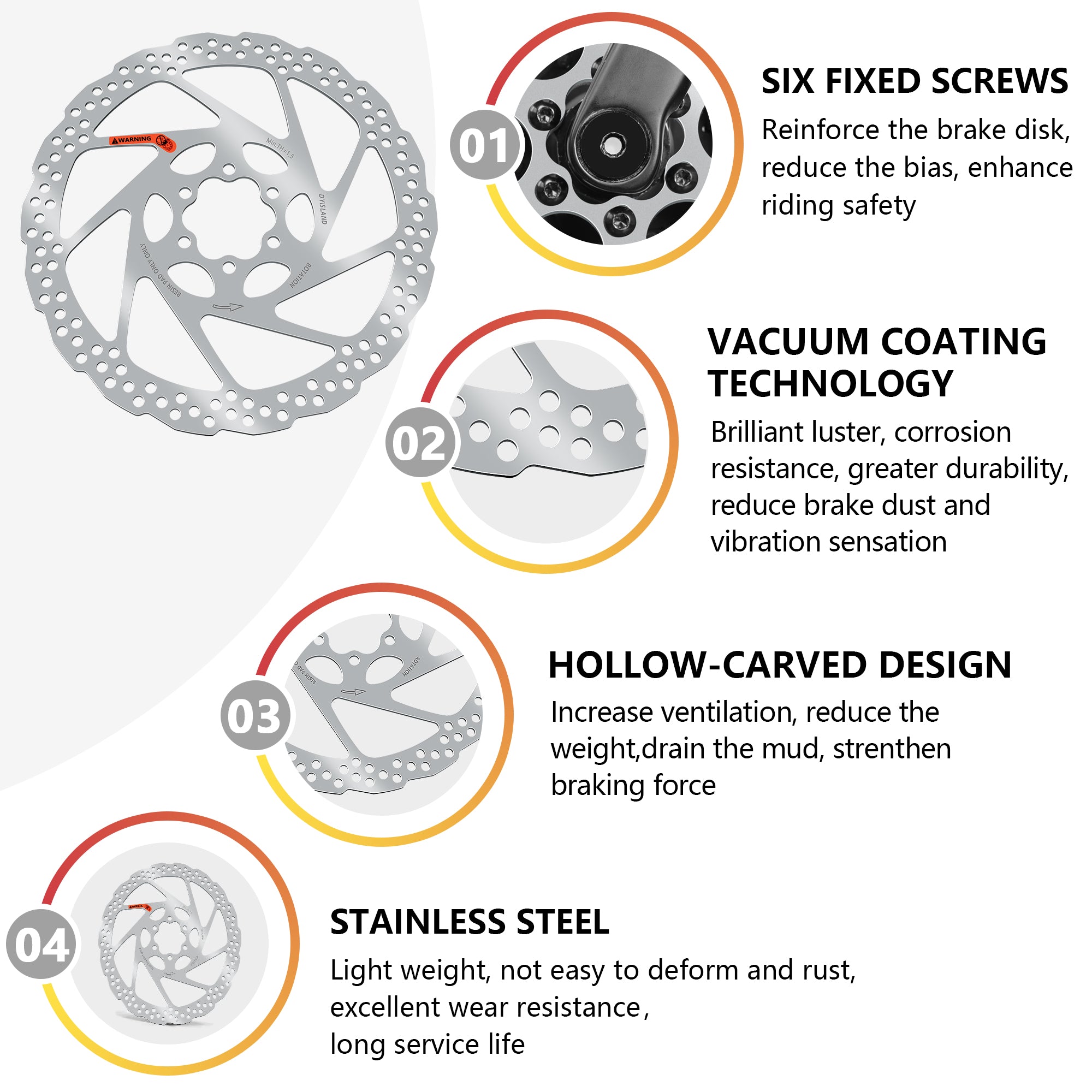 DYISLAND Upgraded Brake Rotor – Orange Tag Edition