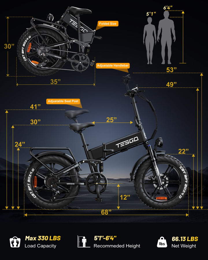 TESGO Seeker Hum Folding Electric Bike to US