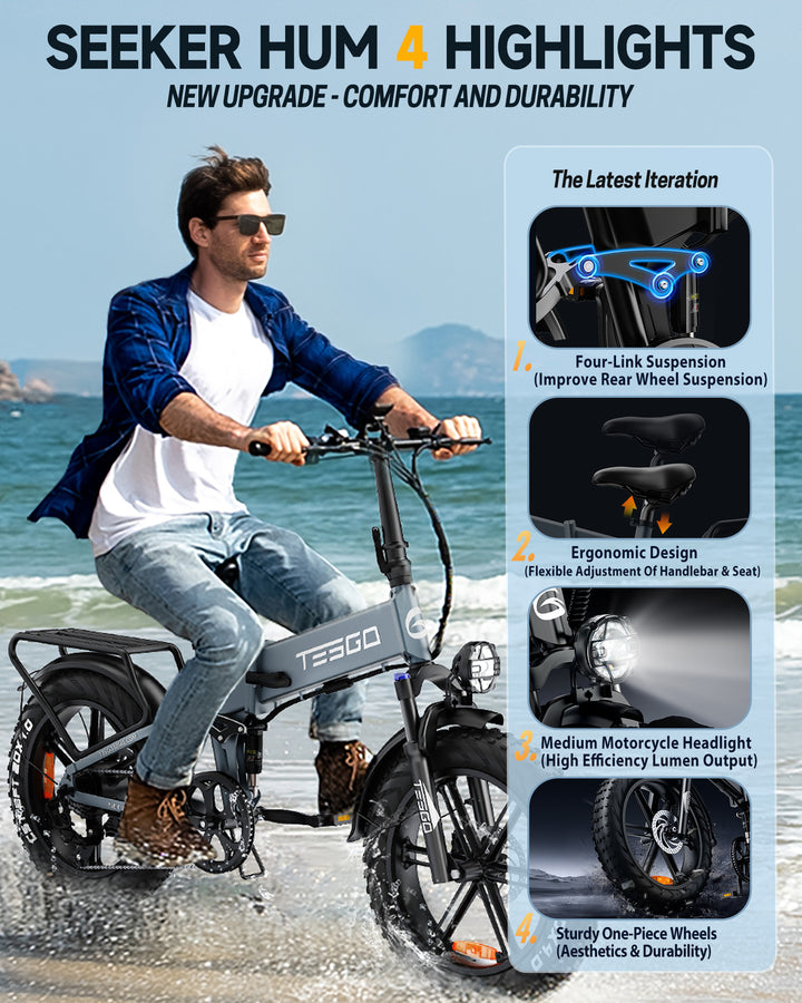TESGO Seeker Hum Folding Electric Bike to US