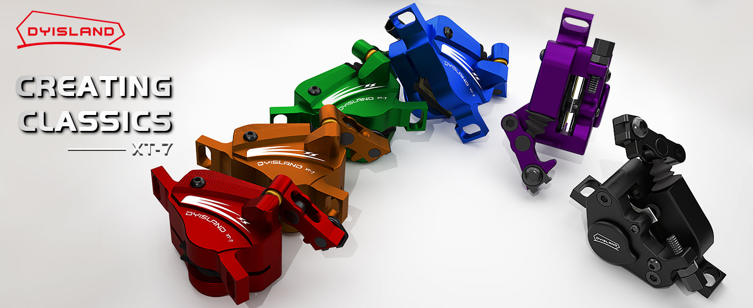 トゥデイ DYISLAND XT-7 Hydraulic Disc Brakes Calipers,Line Pulling/Cable