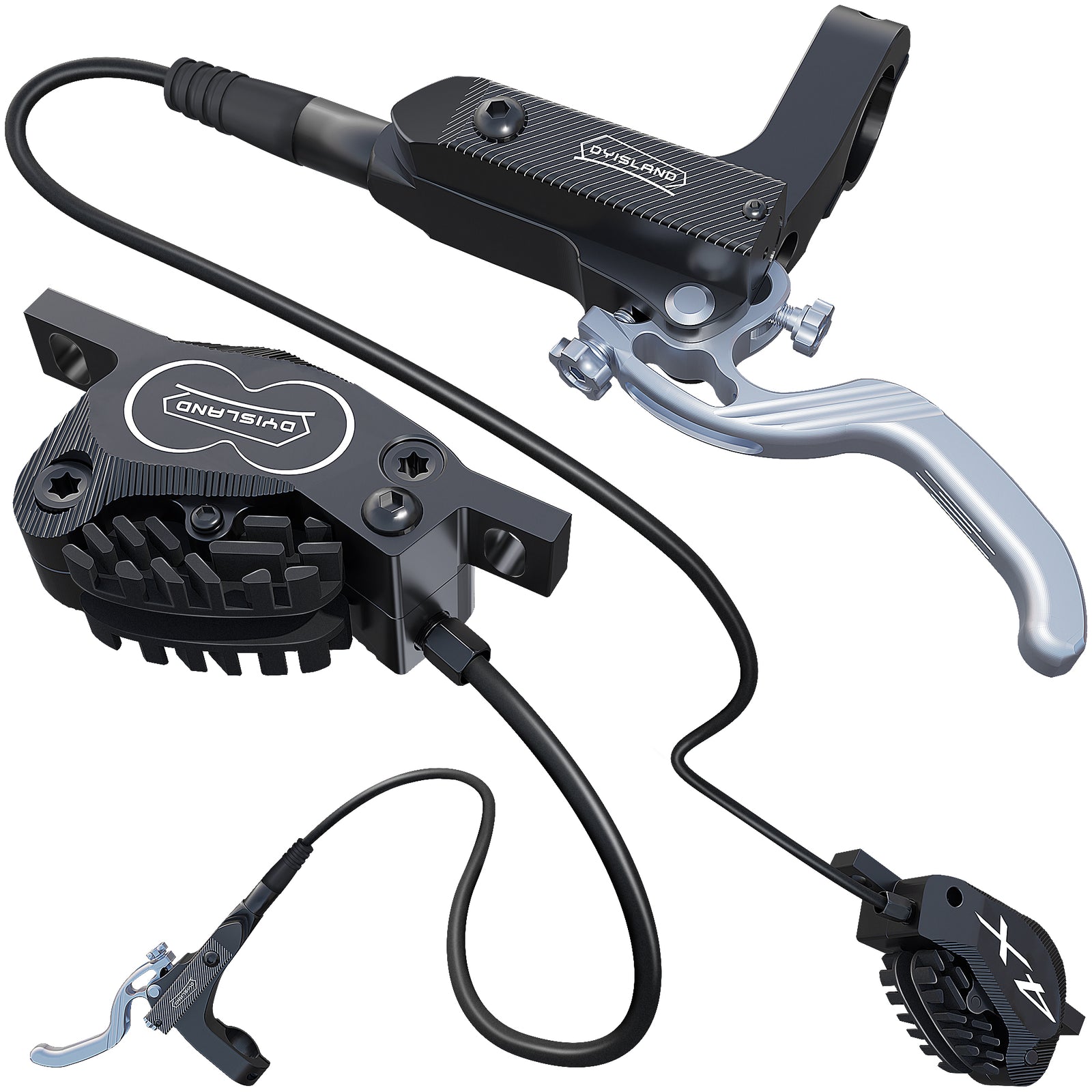 DYISLAND SD-230 4-Piston MTB Hydraulic Disc Brake Set