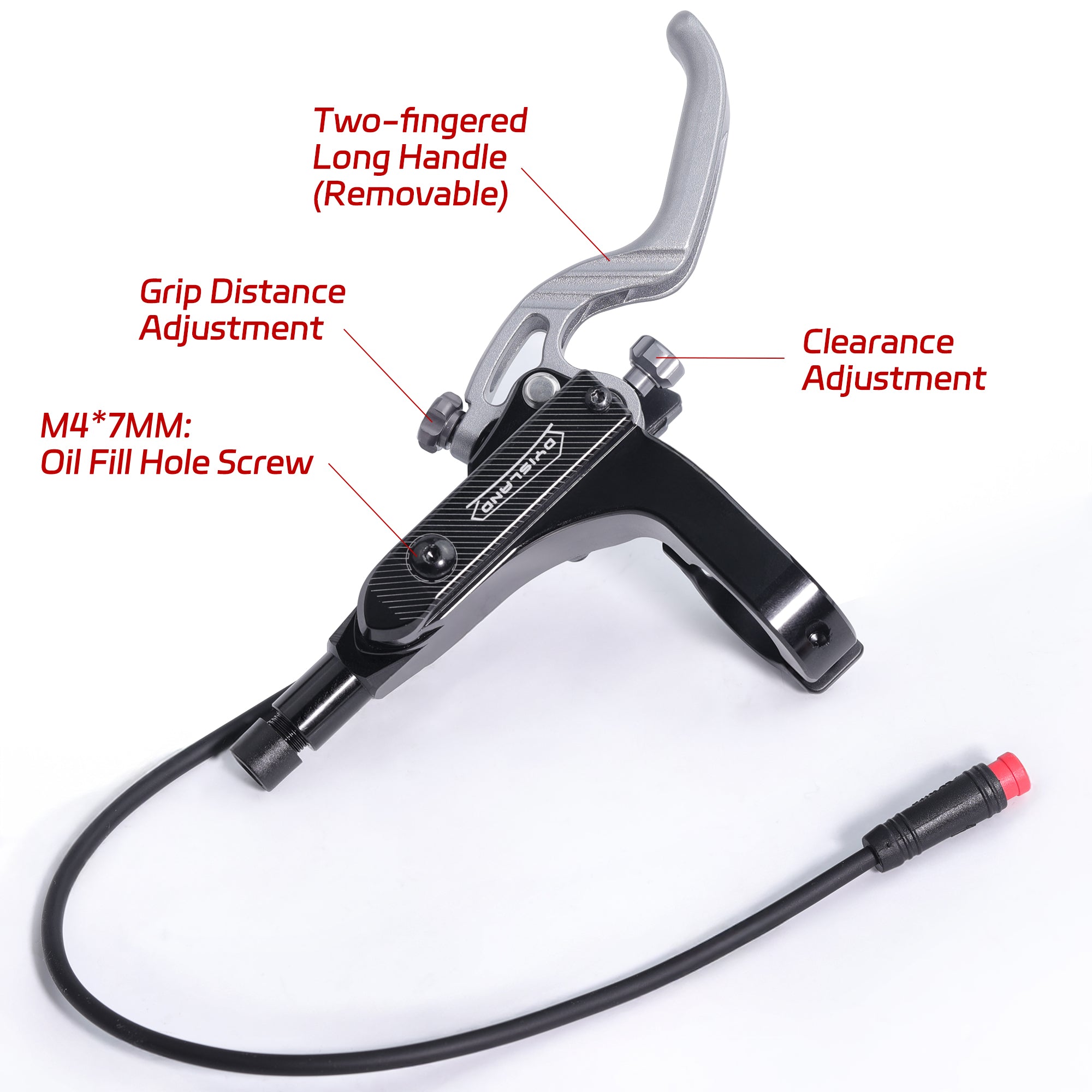 DYISLAND LD-240 Dual-Piston E-Scooters Hydraulic Disc Brake Kit for KUKirin G2 Master / G2 Max Electric Scooters