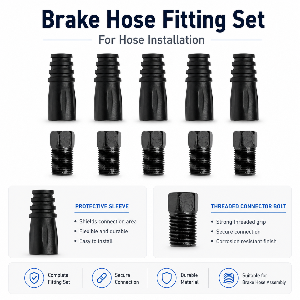 DYISLAND Hydraulic Brake Hose Connector Pin BH59/BH10 Oil Needle Olive Head Tightening Screw Protective Cover