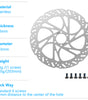 DYISLAND Bicycle Stainless Steel Disc Brake Disc 2.8 Thickness