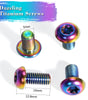 DYISLAND 12Pcs Titanium Rotor Bolts, Bike Disc Brake Rotor Screws Bolts, M5x10mm (Colorful)