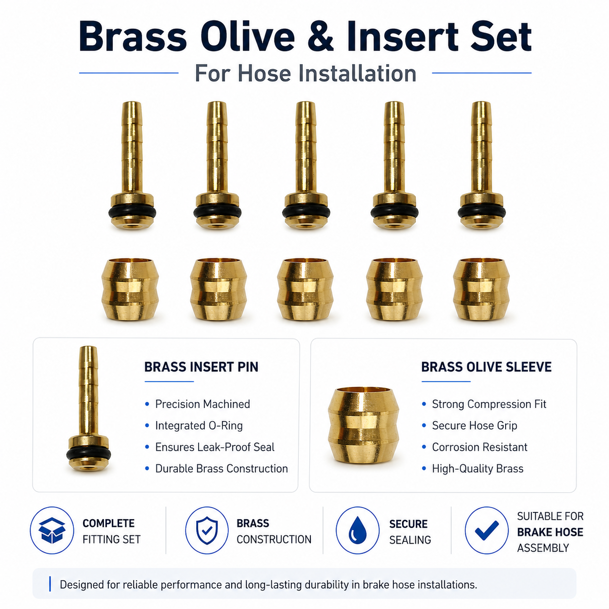 DYISLAND Hydraulic Brake Hose Connector Pin BH59/BH10 Oil Needle Olive Head Tightening Screw Protective Cover