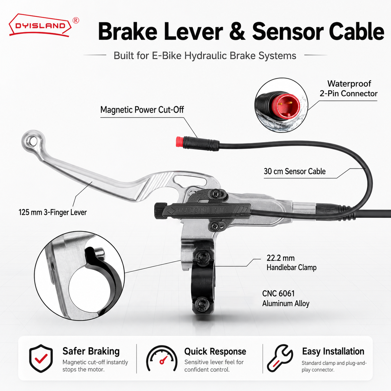 DYISLAND  ATE4  Four-Piston Electric Bicycle Brake Kit  - 【 2026 NEW 】
