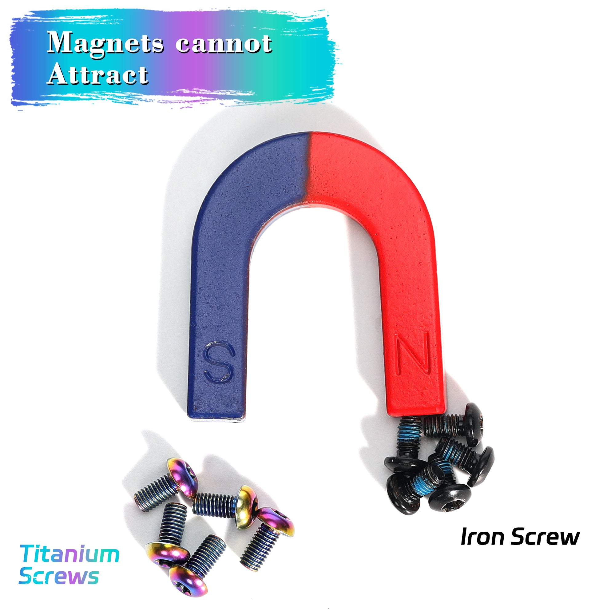 DYISLAND 12Pcs Titanium Rotor Bolts, Bike Disc Brake Rotor Screws Bolts, M5x10mm (Colorful)