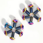 DYISLAND 12Pcs Titanium Rotor Bolts, Bike Disc Brake Rotor Screws Bolts, M5x10mm (Colorful)