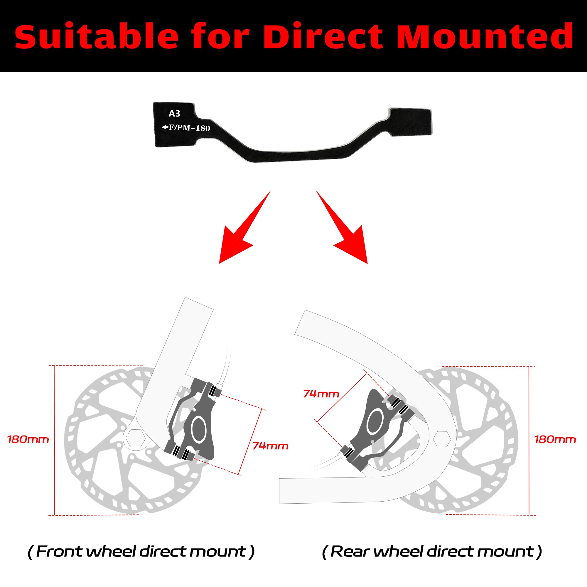 DYISLAND 74mm Standard Brake Bracket