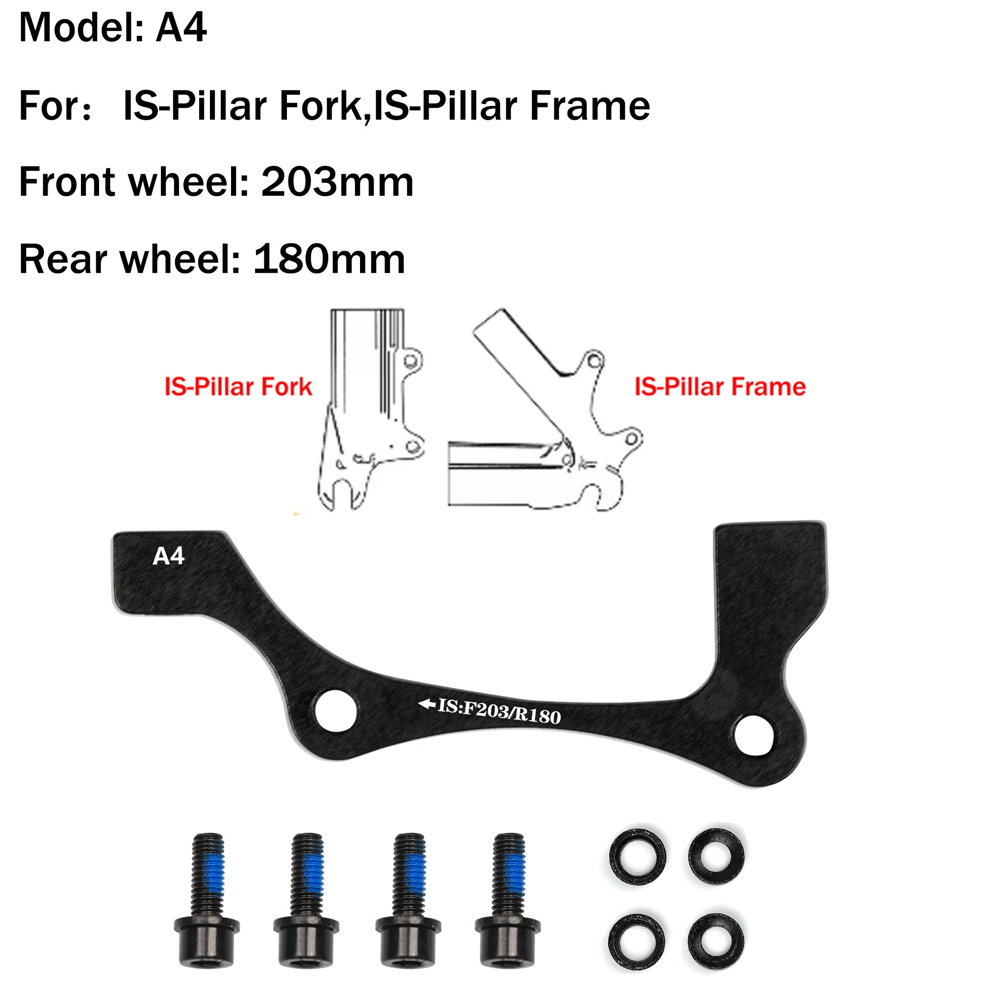 DYISLAND 74mm Standard Brake Bracket