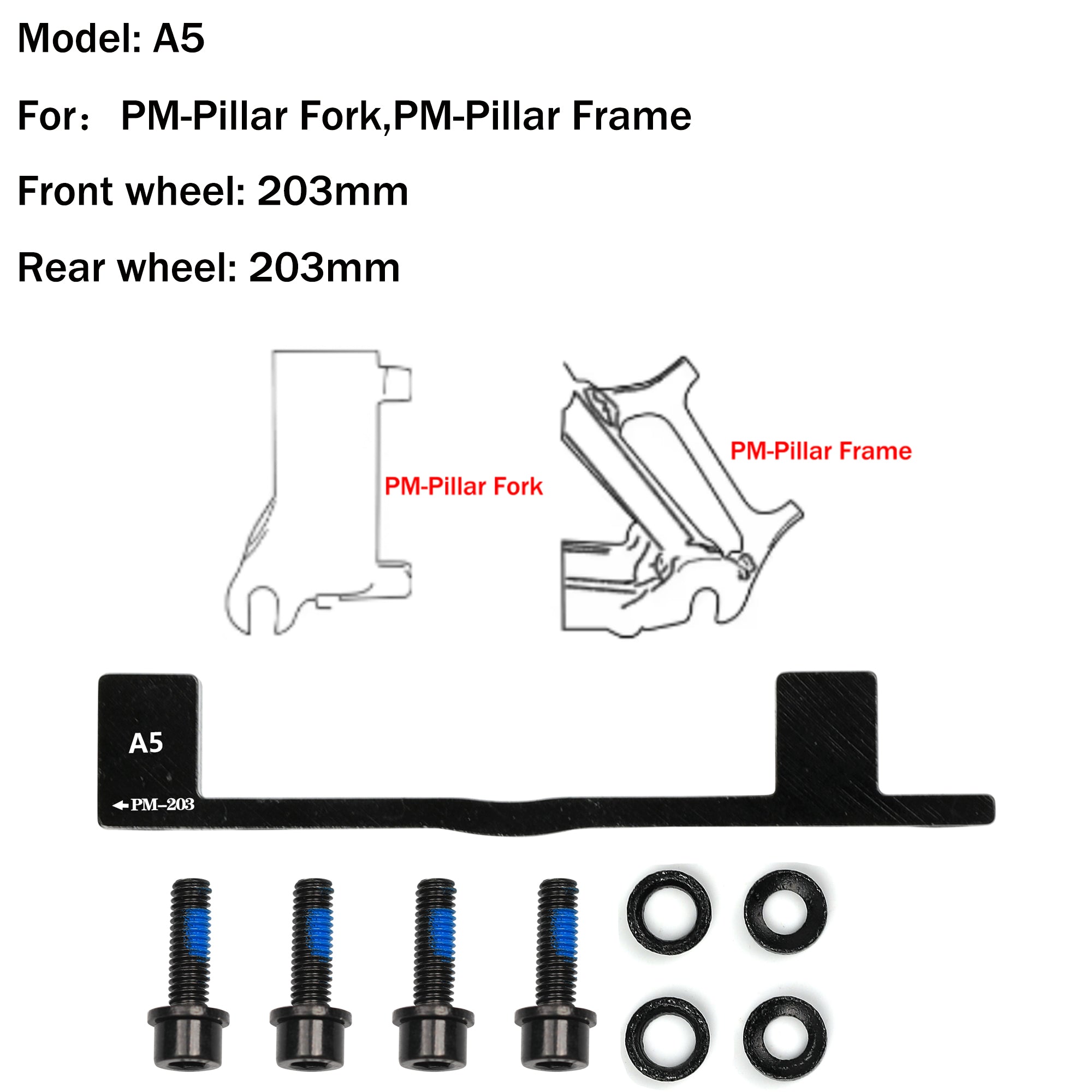 DYISLAND 74mm Standard Brake Bracket