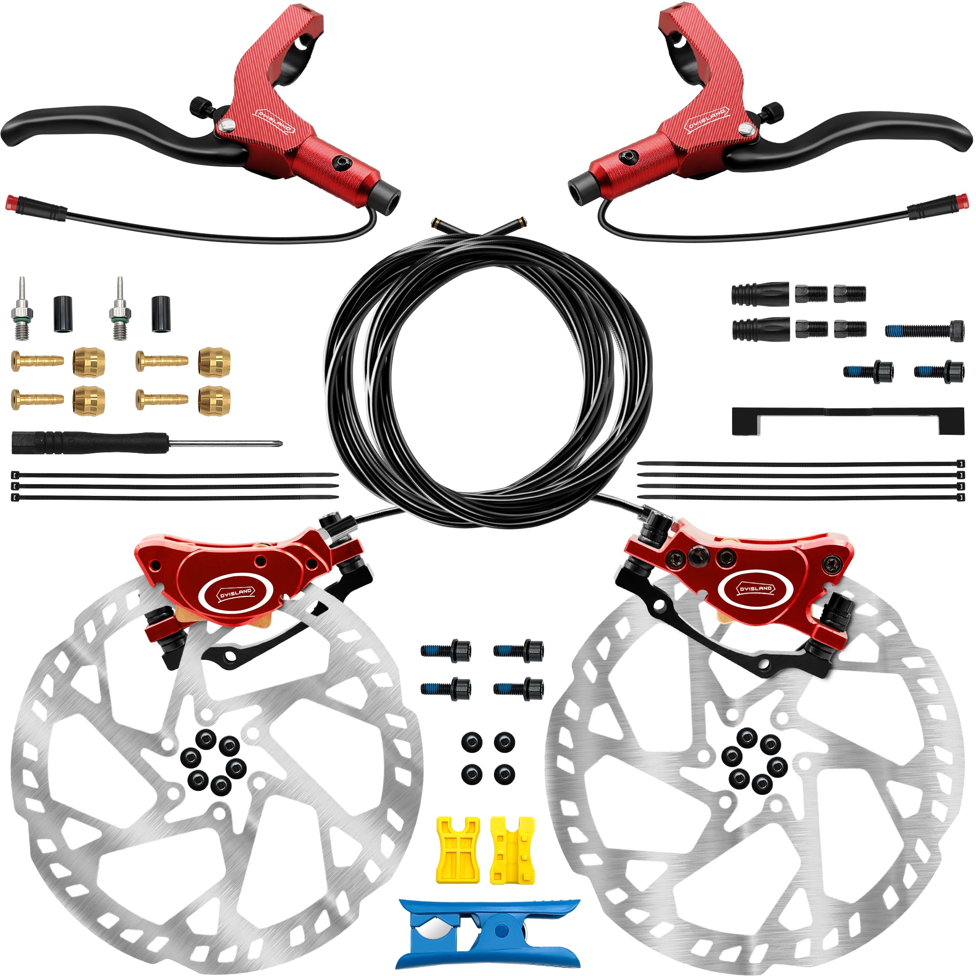 Hydraulic brake hot sale bike kit