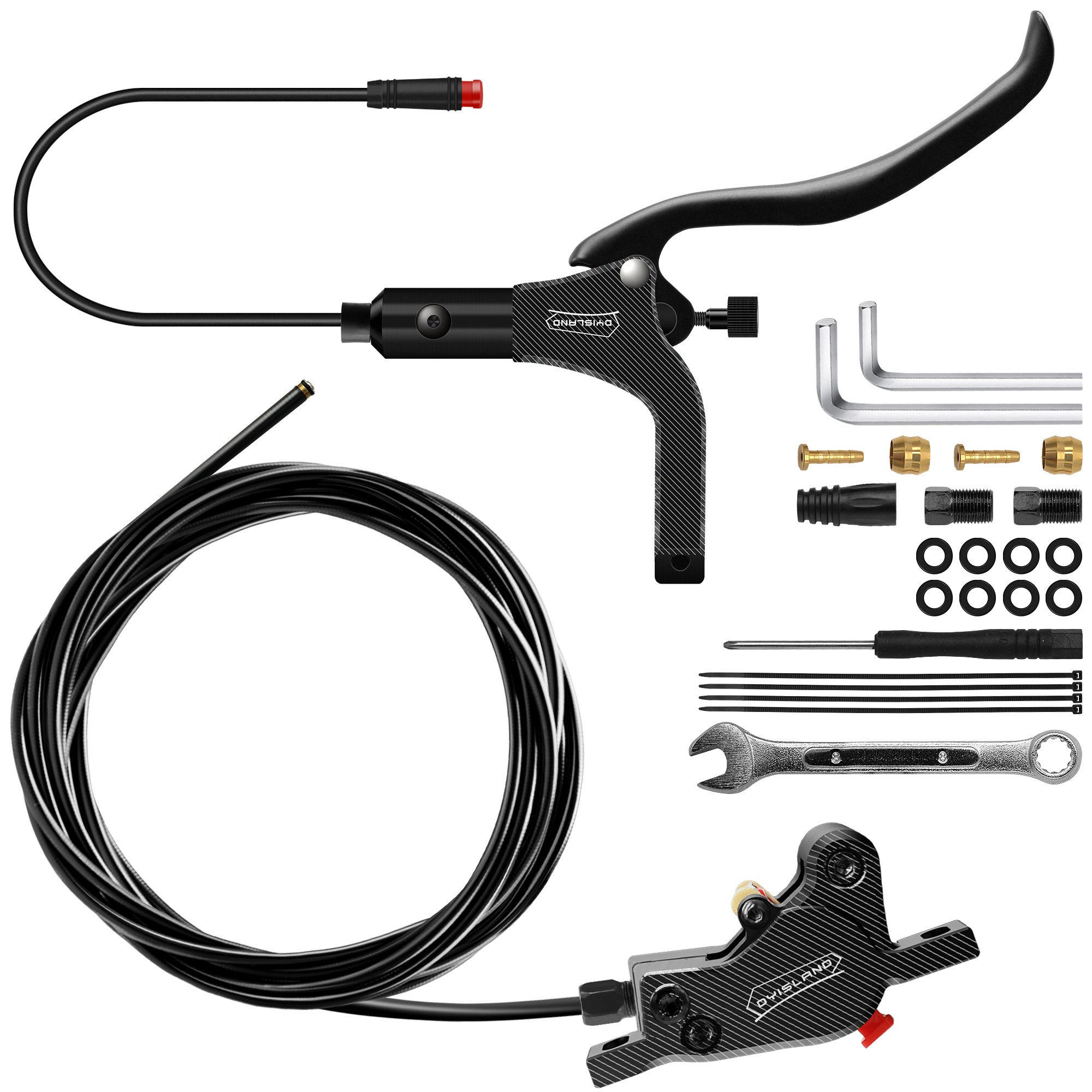 DYISLAND LD-200 2-Kolben Hydraulisches Scheibenbremsenset für E-Bike 
