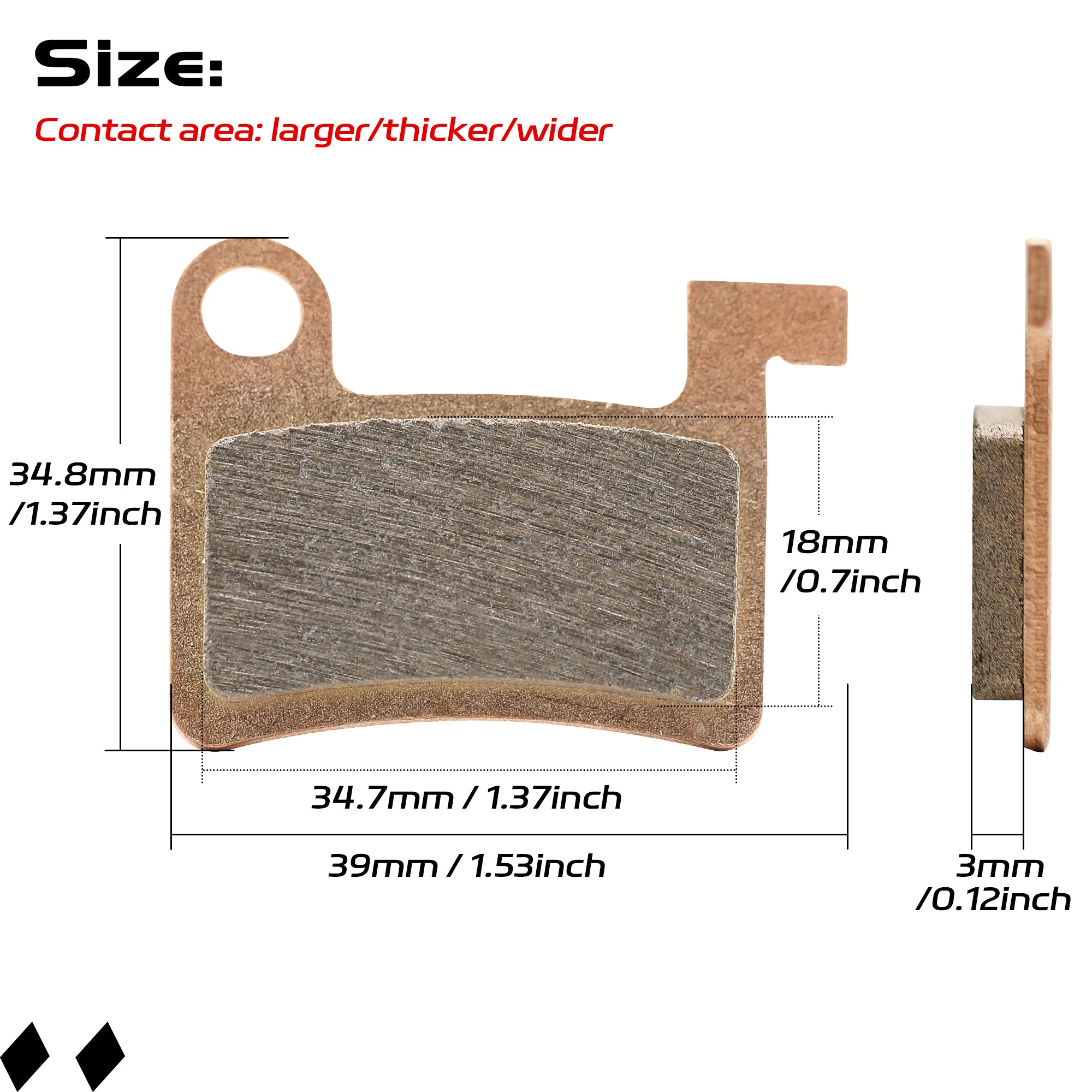 DYISLAND MT600 Bicycle Brake Pads