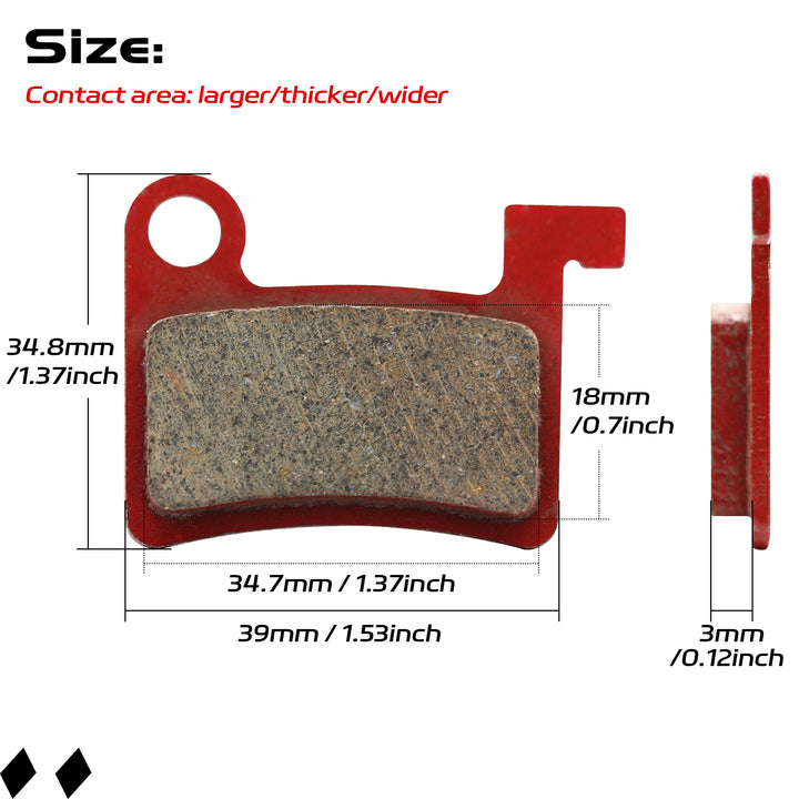 DYISLAND MT600 Electric Bike Disc Brake Pad Two Pairs, Suitable LD-200PLUS LD4X-600