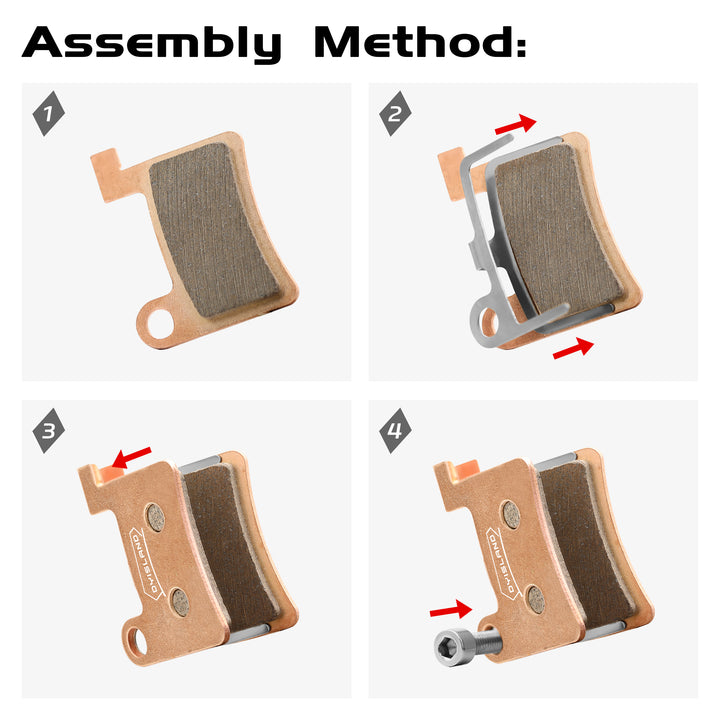 DYISLAND MT600 Electric Bike Disc Brake Pad Two Pairs, Suitable LD-200PLUS LD4X-600