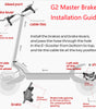 DYISLAND LD-240 Dual-Piston E-Scooters Hydraulic Disc Brake Kit for KUKirin G2 Master / G2 Max Electric Scooters