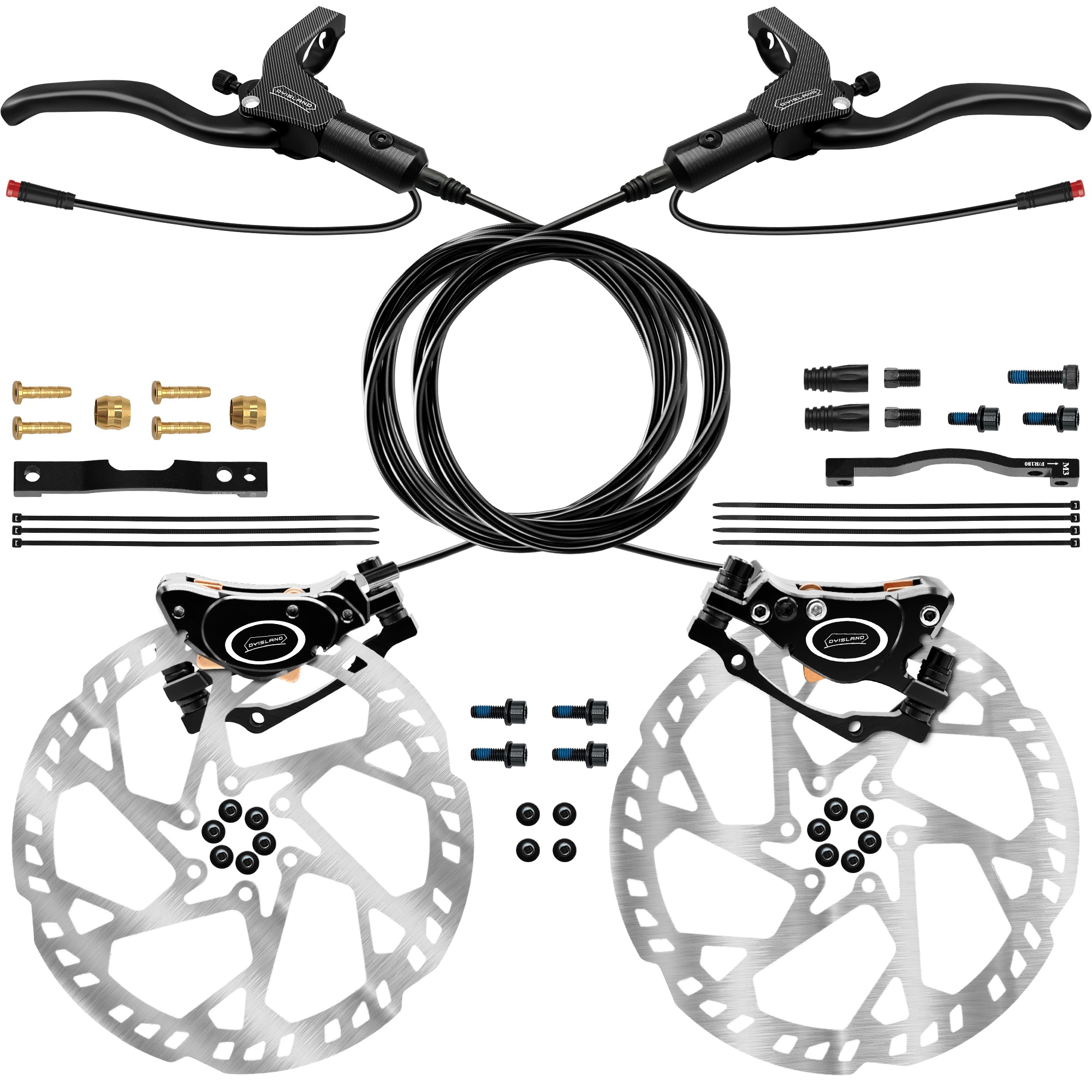 DYISLAND LD-200PLUS 2-Pistons Hydraulic Disc Brake Set  for E-Bike