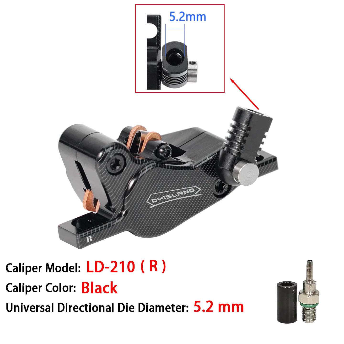 DYISLAND LD-210 E-Scooter Hydraulic Disc Brake Caliper