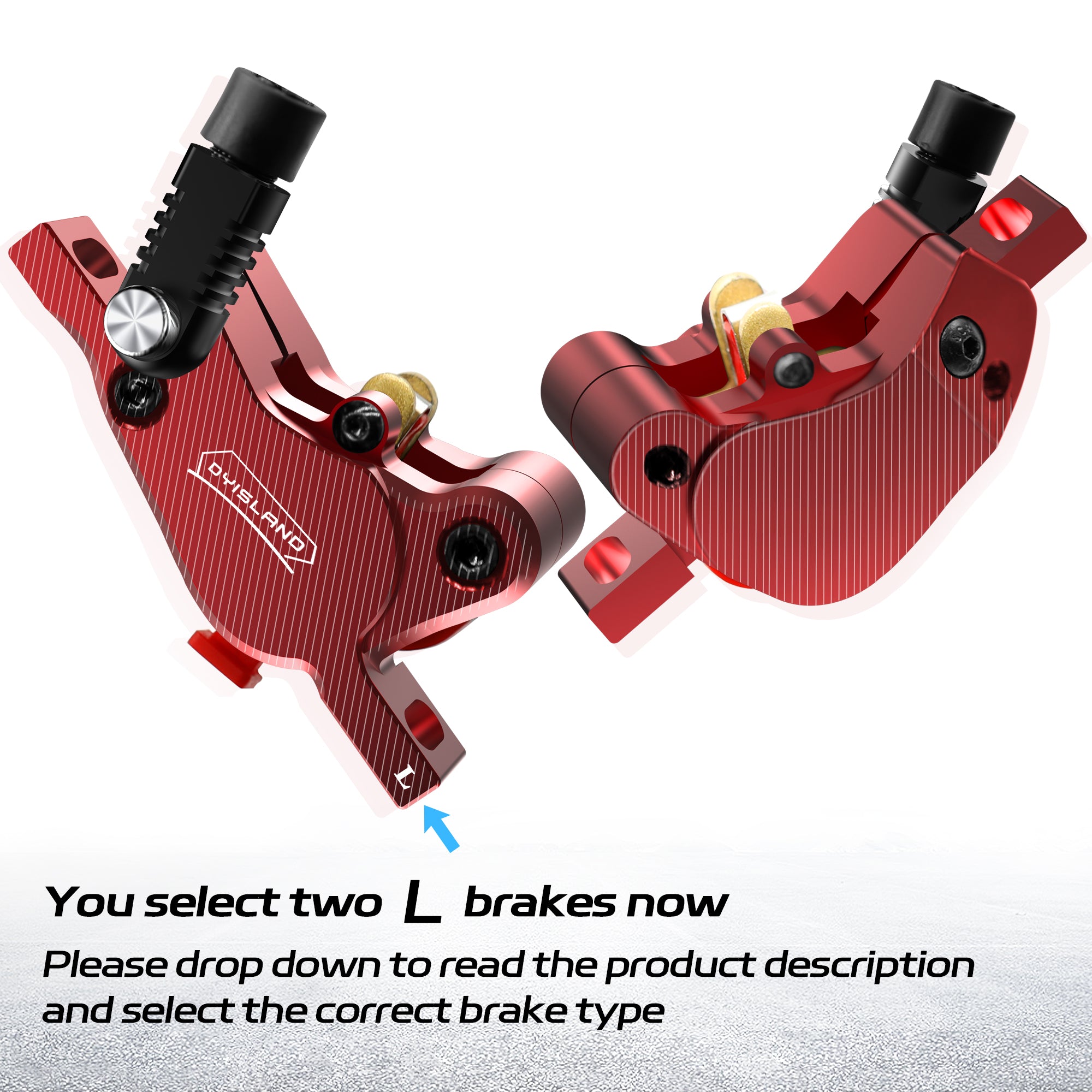 DYISLAND LD-210 2-Pistons Hydraulic Disc Brake Set  For E- Scooter