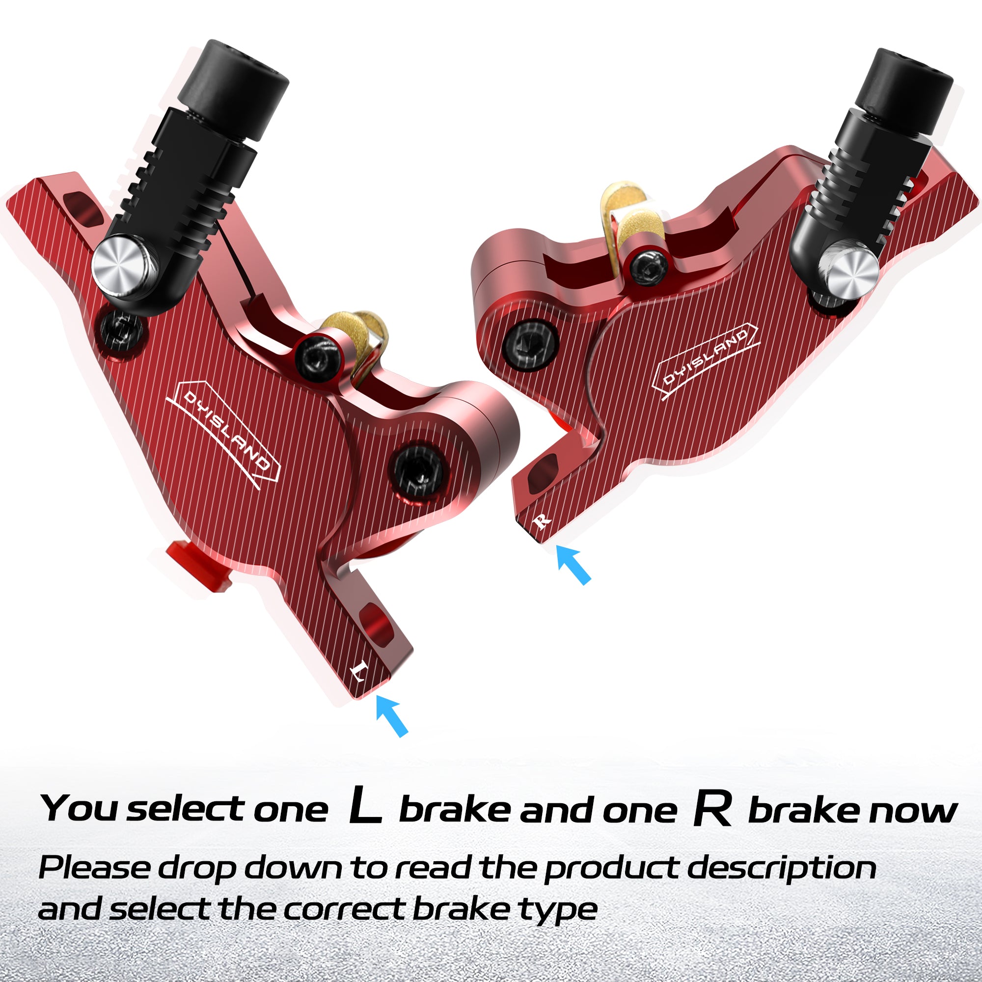 DYISLAND LD-210 2-Pistons Hydraulic Disc Brake Set  For E- Scooter