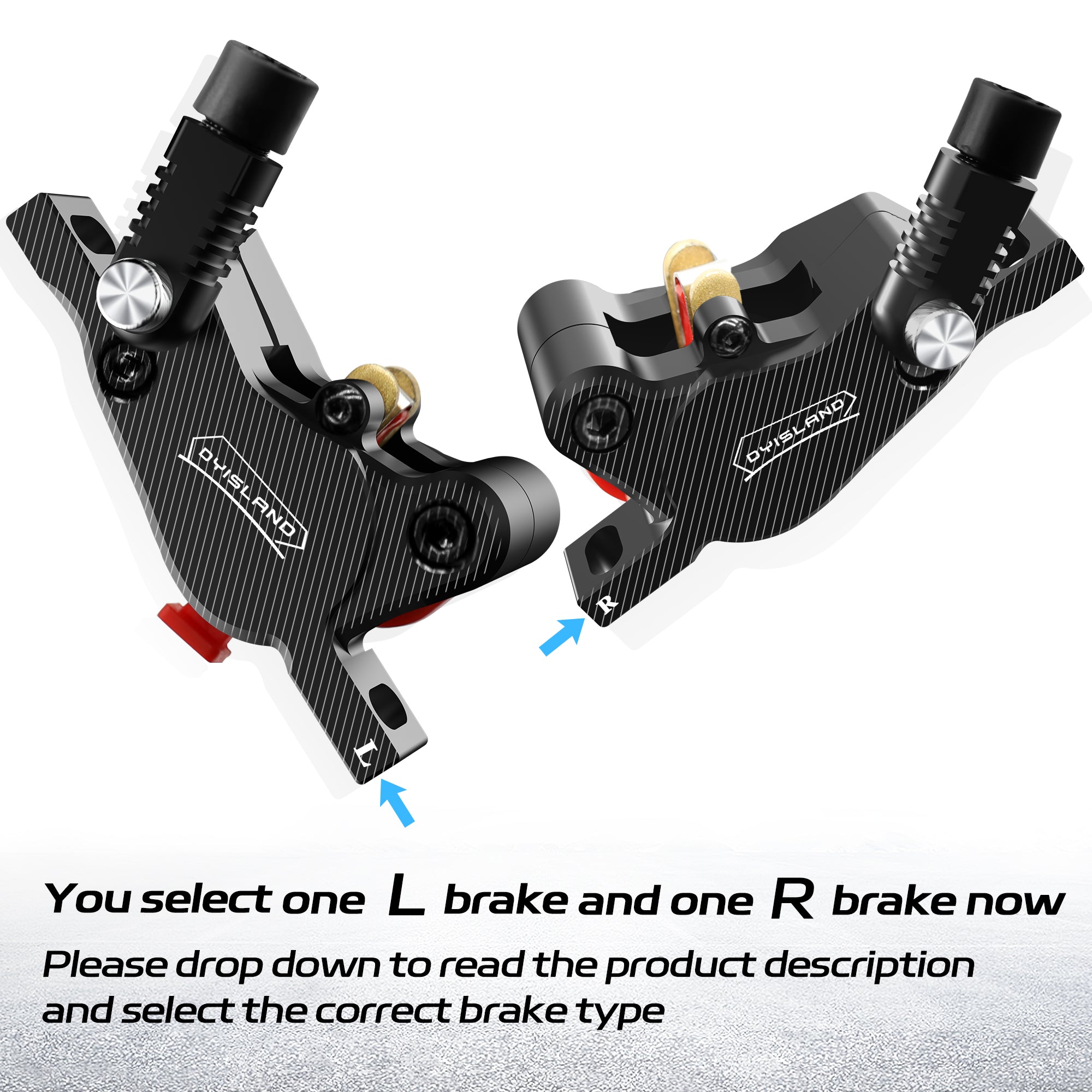 DYISLAND LD-210 2-Pistons Hydraulic Disc Brake Set  For E- Scooter