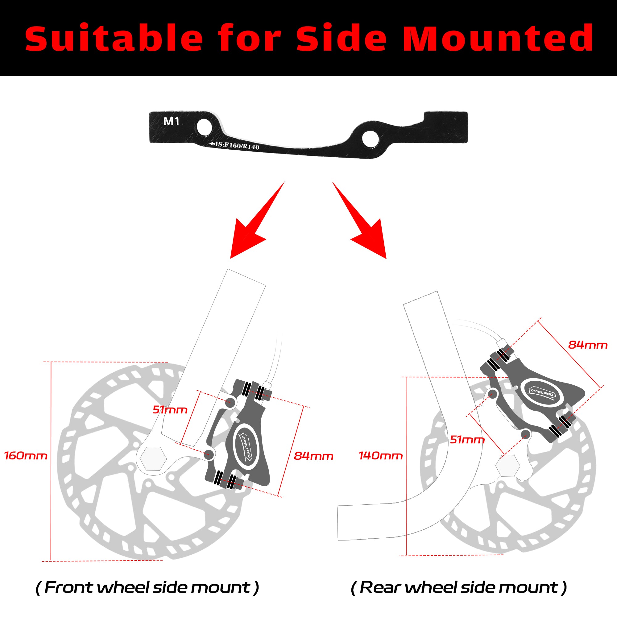DYISLAND compatible LD-200PLUS & LD4X-300 M series brake brackets DYISLAND compatible LD-200PLUS & LD4X-300 M series brake brackets