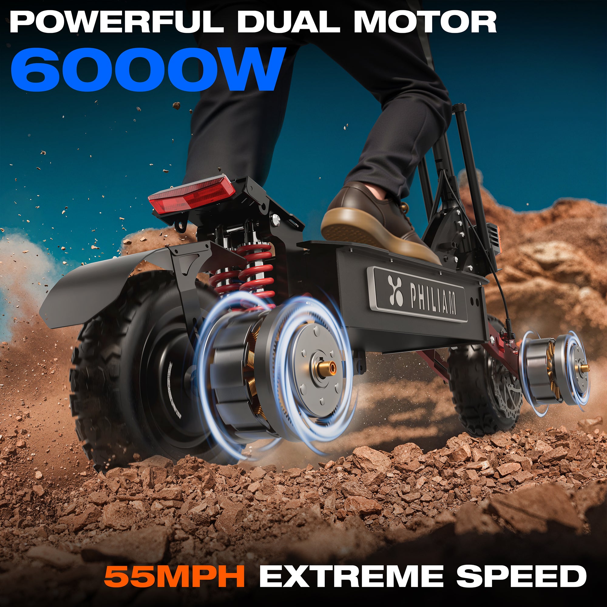 PHILIAM ES8 60V 38Ah  3000W  Dual Motor Scooter