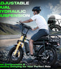 PHILIAM ET9 Dual Motor Electric Bike for Adults, 3000W Peak Power, 52V 50Ah Dual Battery, Up to 200 Miles Range, 31MPH Speed, 20"x4" Fat Tires, Hydraulic Brakes, All-Terrain Cargo E-Bike（EU）