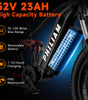 PHILIAM F3 PRO Dual Motor E-Bike, 3000W Peak Power, 52V 23Ah Battery, 37 MPH Top Speed, 100-Mile Range, Full Suspension Fat Tire (EU)