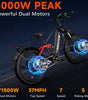 PHILIAM F3 PRO Dual Motor E-Bike, 3000W Peak Power, 52V 23Ah Battery, 37 MPH Top Speed, 100-Mile Range, Full Suspension Fat Tire (EU)