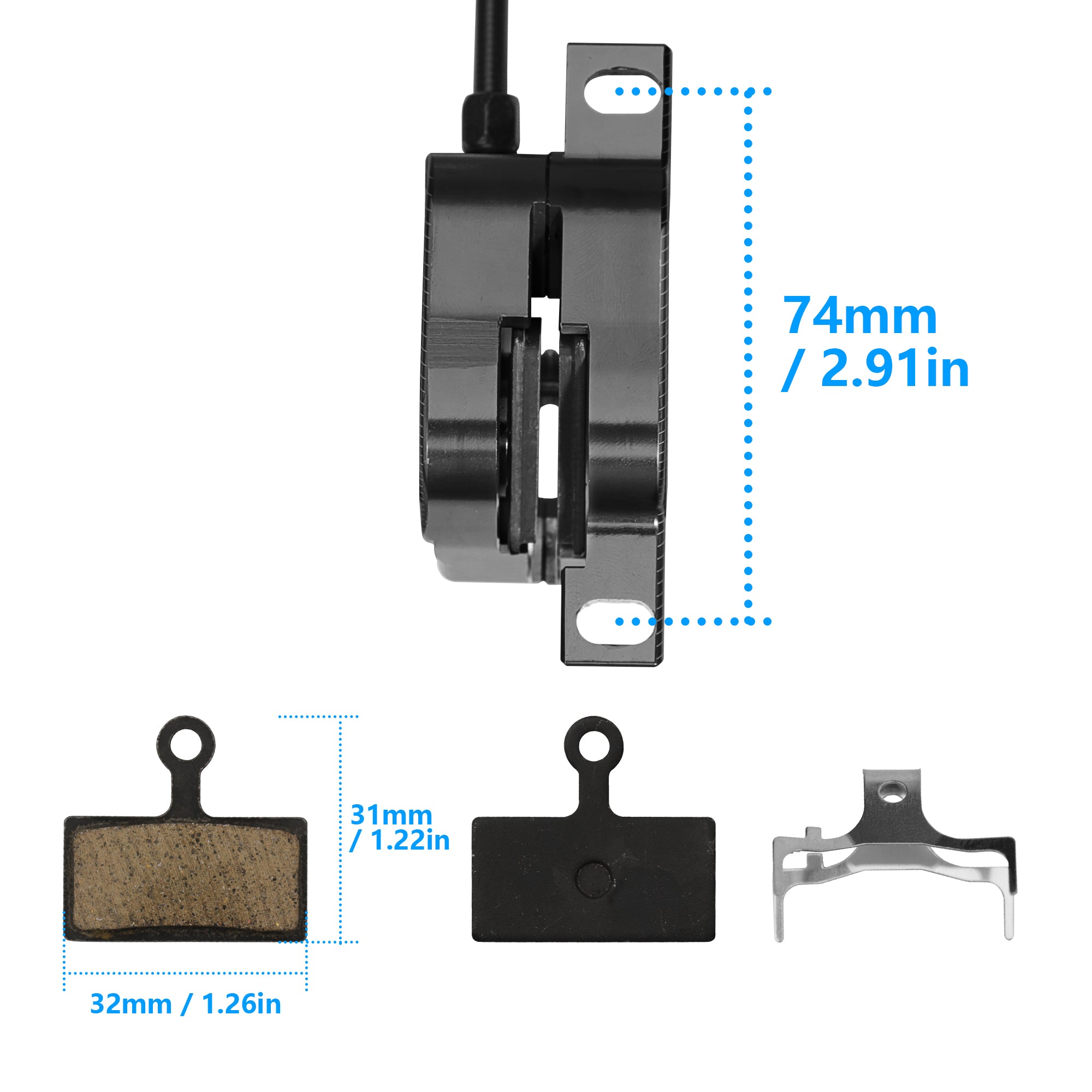 DYISLAND SD-200 2-Kolben Hydraulische Scheibenbremse Set Für MTB/Mountainbike