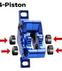 DYISLAND SD-M4 Four-Piston Hydraulic Disc Brake Kit, Suitable For Mountain Bikes.