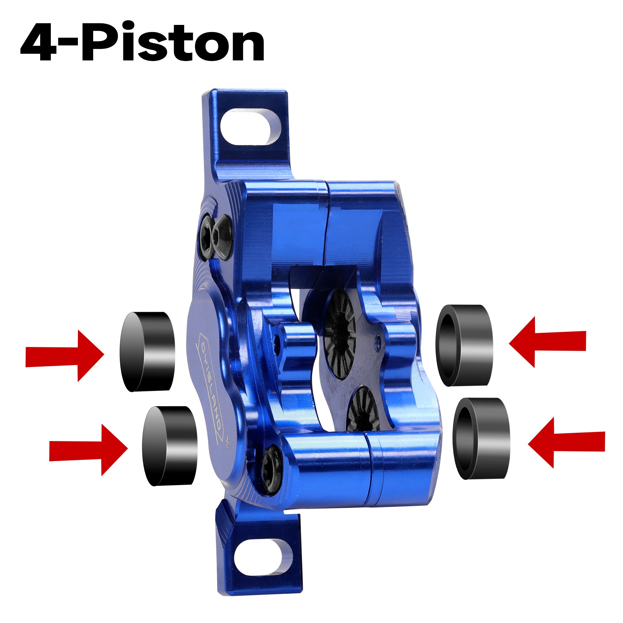 DYISLAND SD-M4 Four-Piston Hydraulic Disc Brake Kit, Suitable For Mountain Bikes.