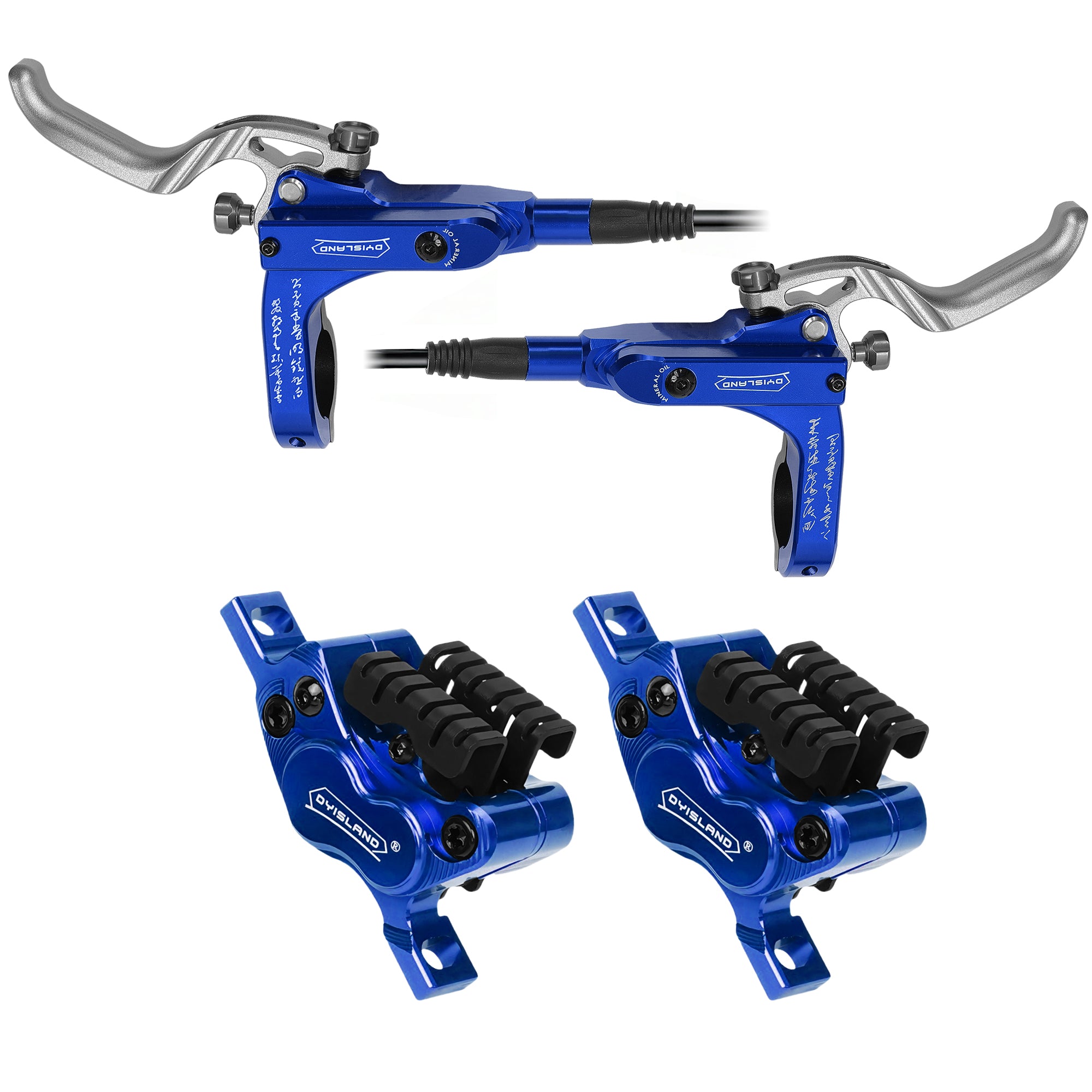 DYISLAND SD-M4 Four-Piston Hydraulic Disc Brake Kit, Suitable For Mountain Bikes.