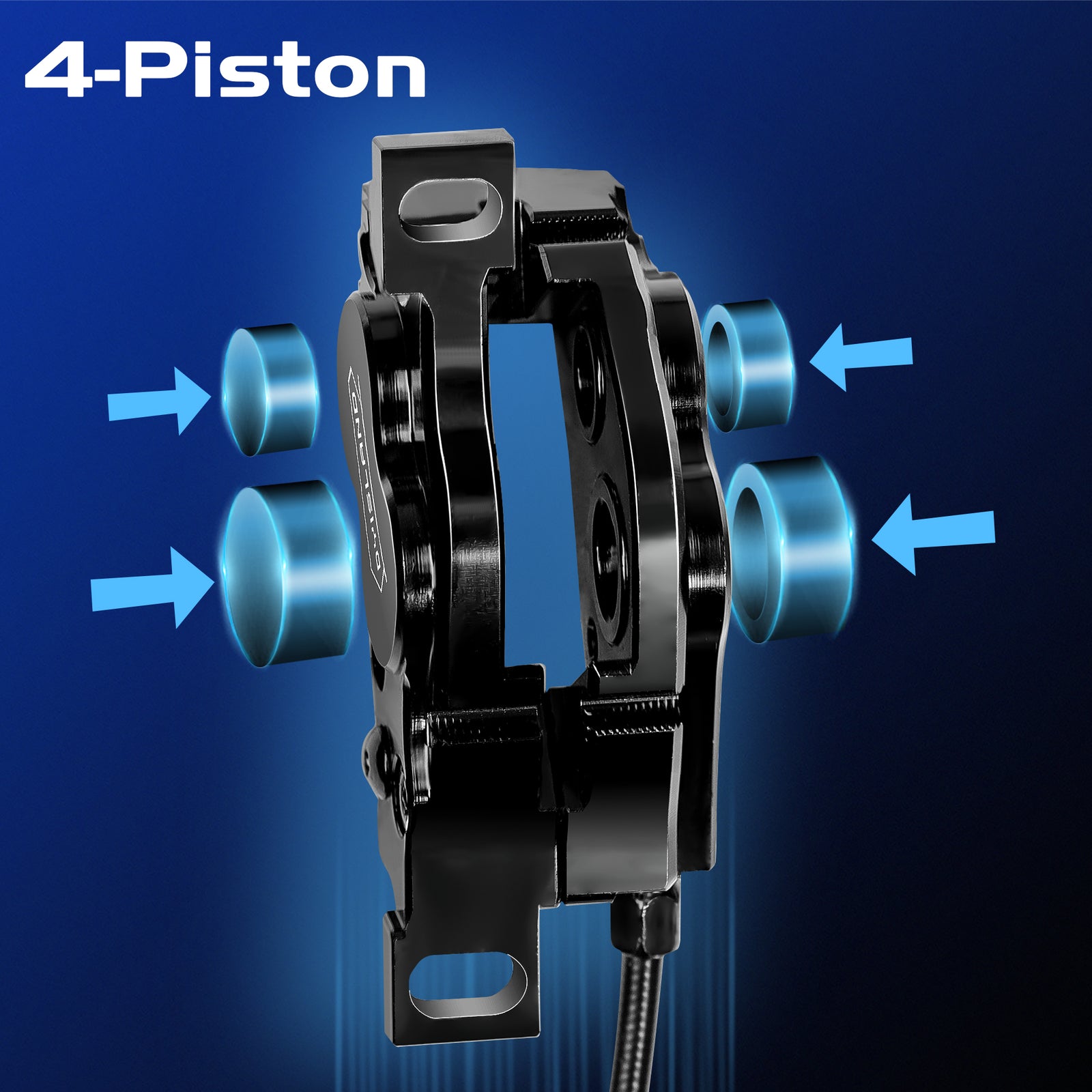 DYISLAND LD4X-300 4-Pistons Hydraulic Disc Brake Set  for E-Bike